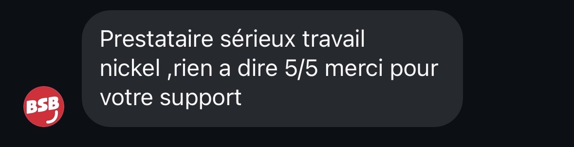 Avis client Brothers & Sisters Burger Marseille : Prestataire sérieux, travail nickel, rien à dire 5/5, merci pour votre support.